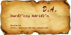Daróczy Adrián névjegykártya