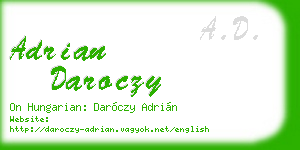 adrian daroczy business card